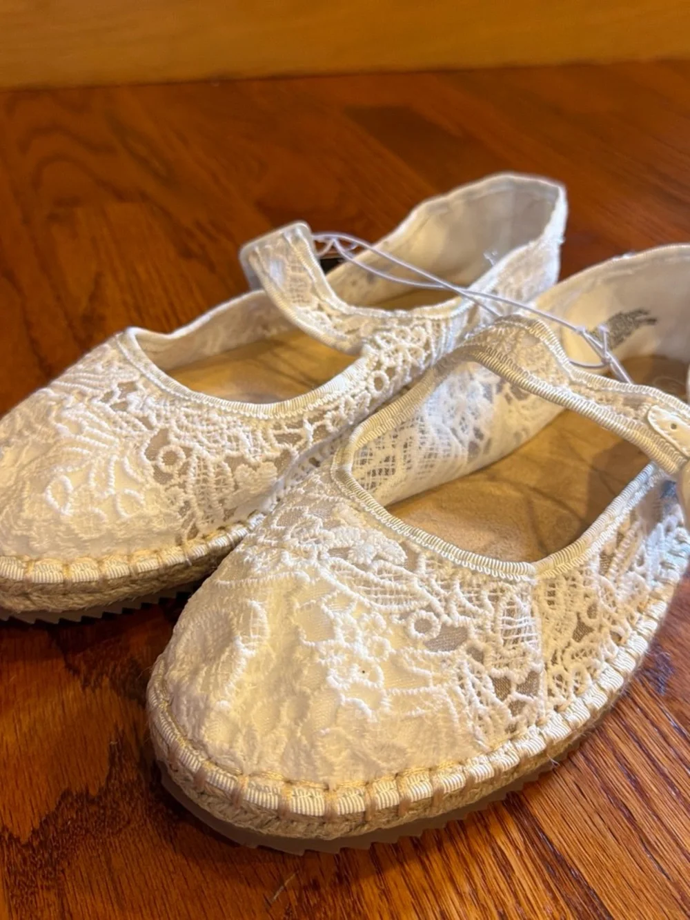 art class White Lace Mary Jane Dress Shoes with Buckle
